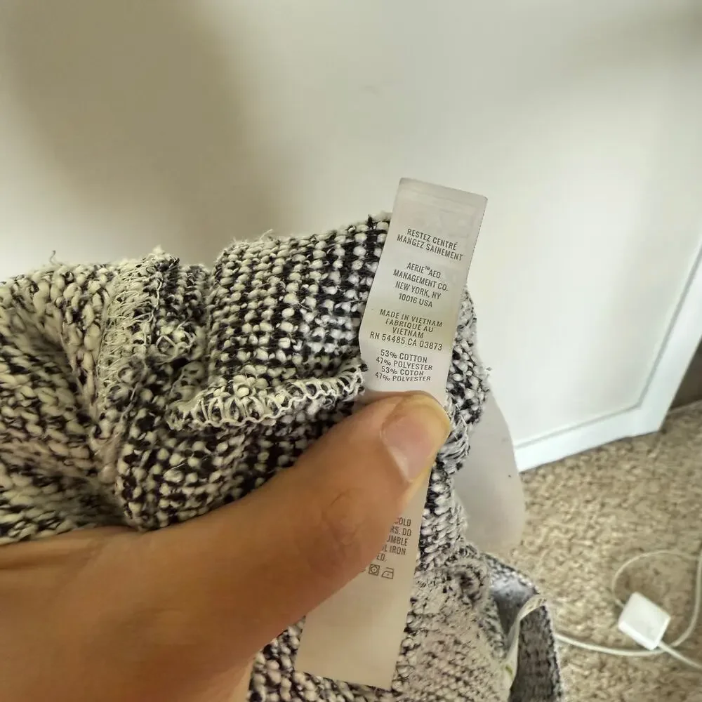 Aerie OFFLINE Womens Snowday Jogger Pants XL Black Knit Drawstring Lounge Cozy - Picture 6 of 10